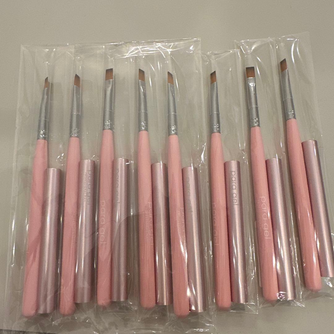 新品　パラジェルブラシ　筆　スクエア　ピンク　キャップ　付き para gel（パラジェル） パラブラシ スクエア ピンク square #pink