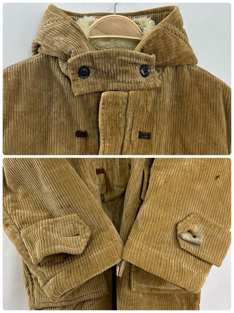 70s グローバーオール SNOWDON 太畝コーデュロイダッフルコート S12