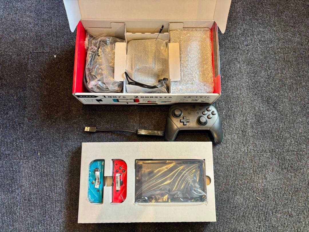 switch 付属品完備　プロコン　LANケーブル接続アダプター付き Nintendo Switch LANアダプター for : アップトゥー - 通販 - Yahoo