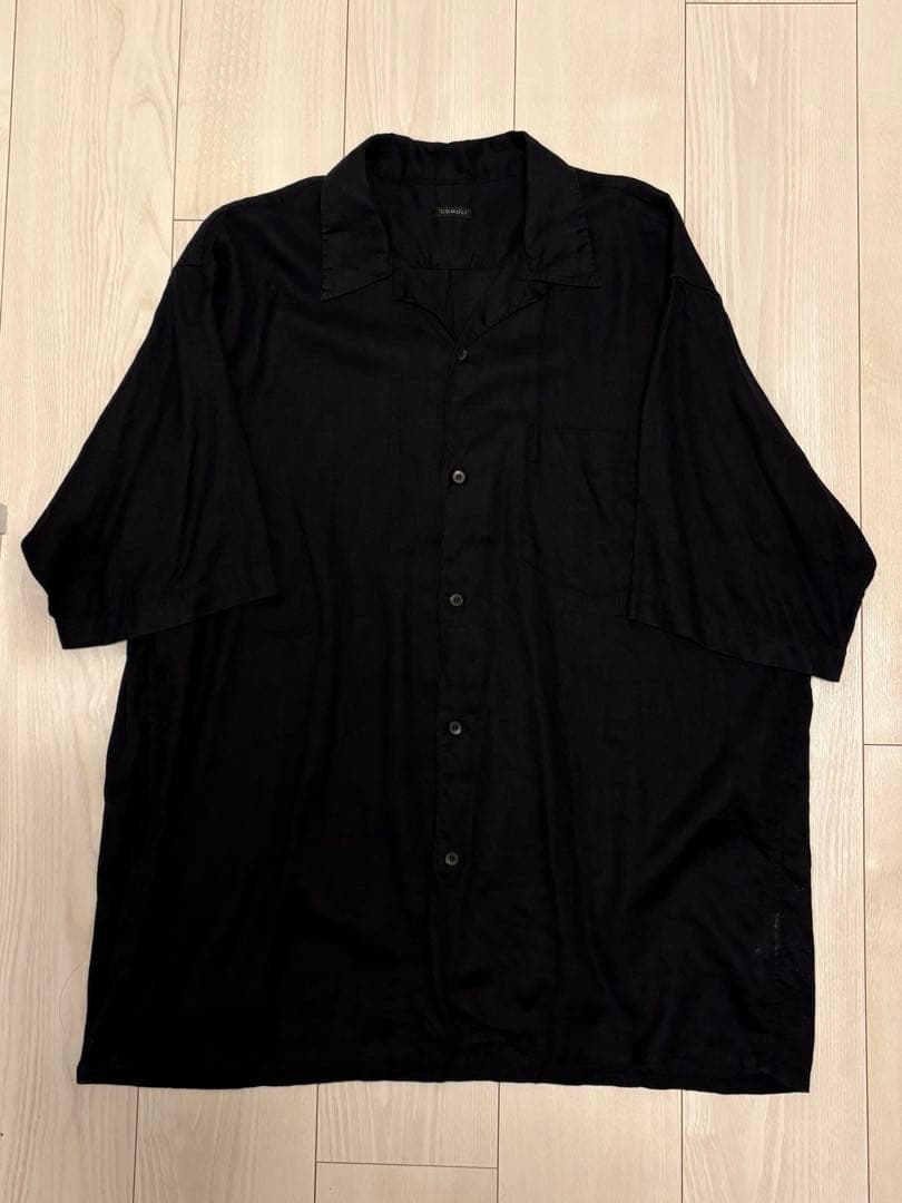 COMOLI 23ss リネンツイル半袖オープンカラーシャツ - メルカリ