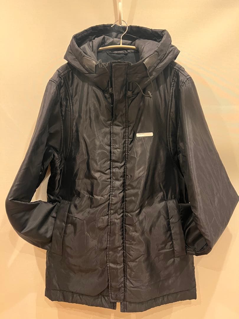 FINAL  ファイナルホーム　ブラックコート　フード付き FINAL HOME（ファイナルホーム） ジップデザインナイロンフーデッド