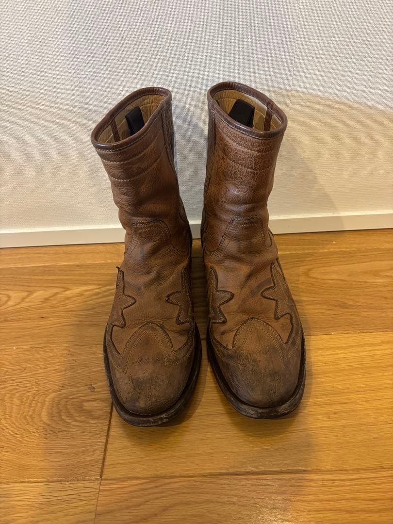 DOLCE&GABBANA D&G レザーブーツ バッファローレザー ブラウン - メルカリ