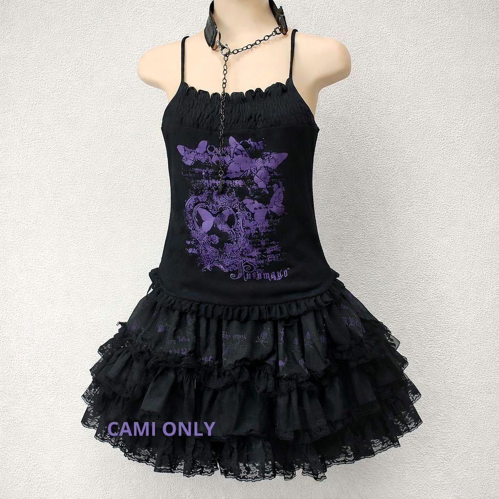 PUTUMAYO プトマヨ フリルシャーリングキャミ vkei ゴスロリ 黒ロリ