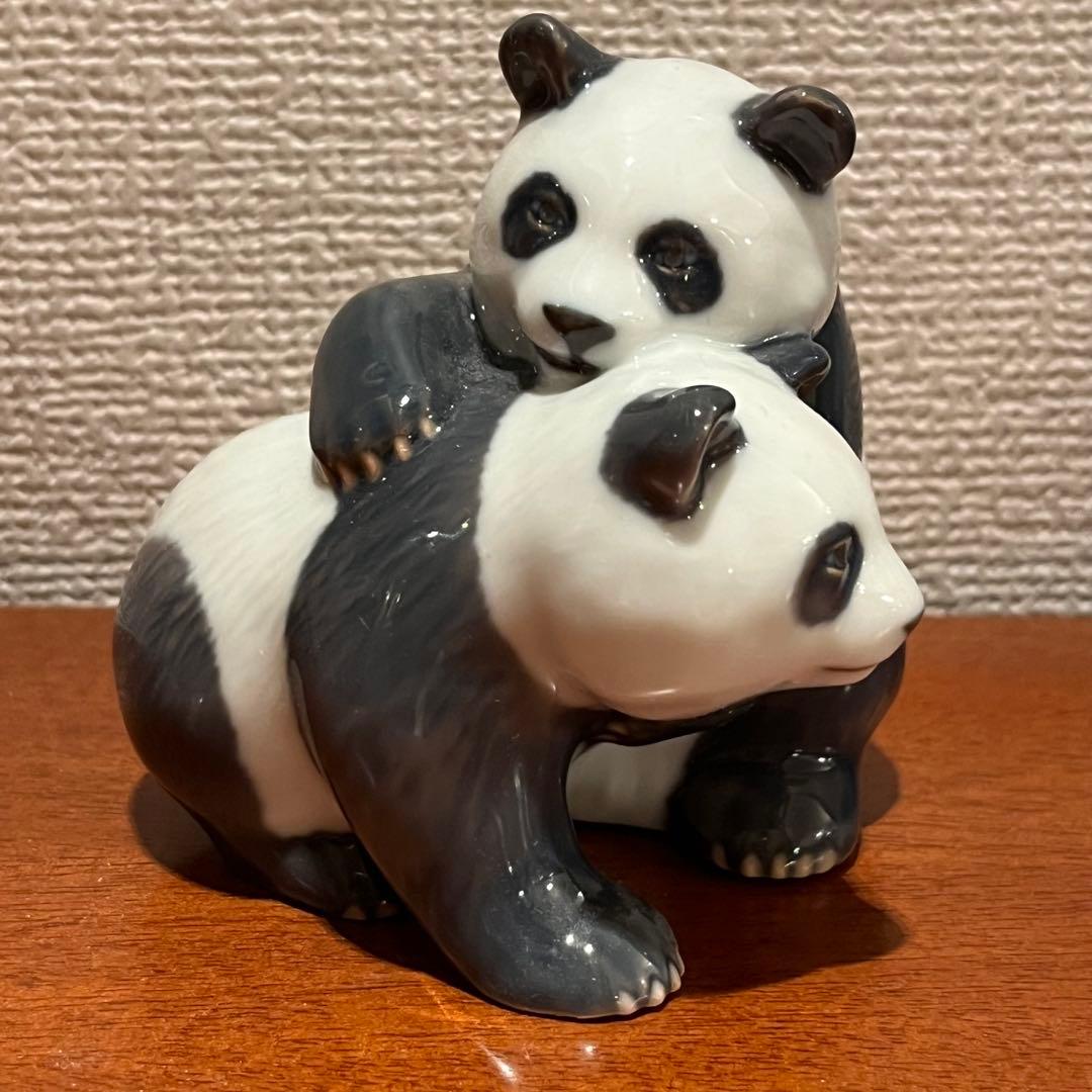 美品　双子　パンダ　ロイヤルコペンハーゲン　フィギュリン　人形　陶器　置物 ROYAL COPENHAGEN（ロイヤルコペンハーゲン） アニュアル フィギュリン