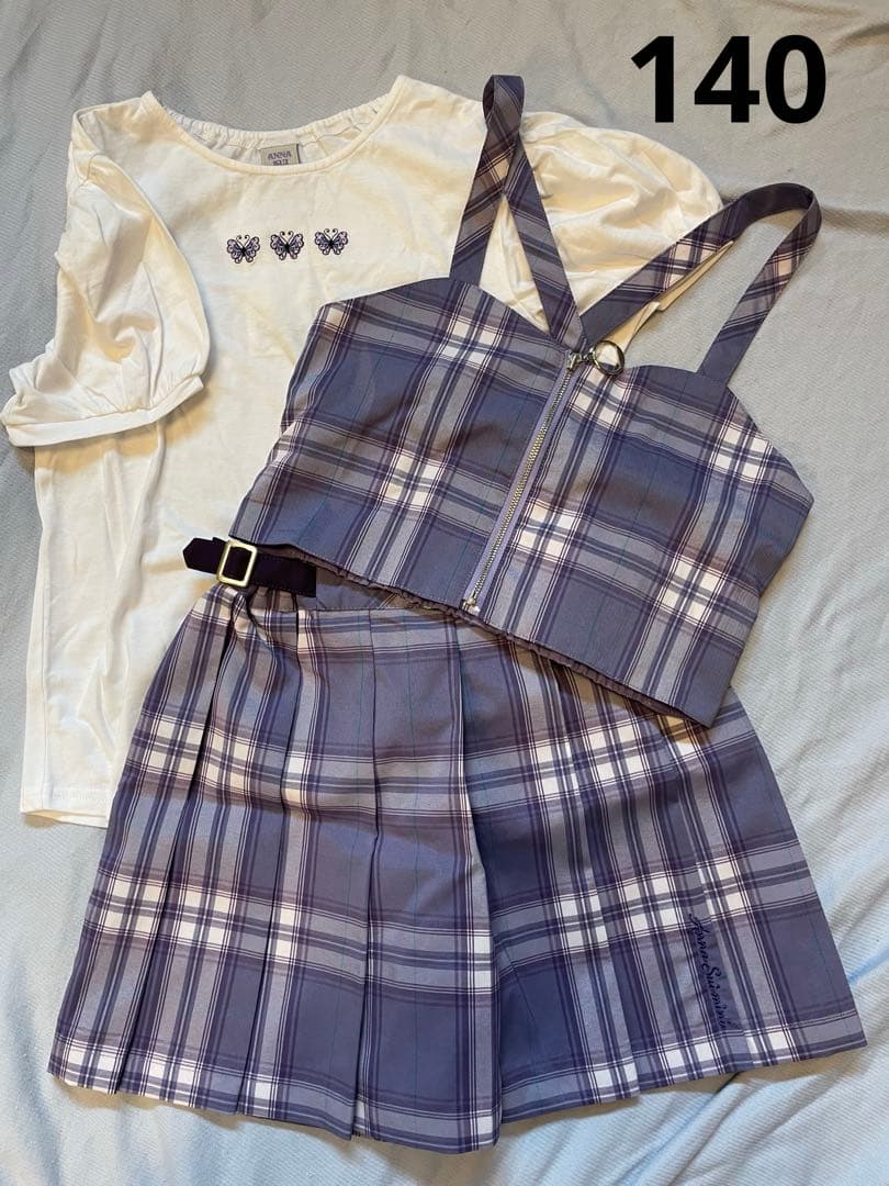 ANNA SUI mini♡チェックセットアップ♡140 ANNA SUI mini チェック柄セットアップ 140 - メルカリ