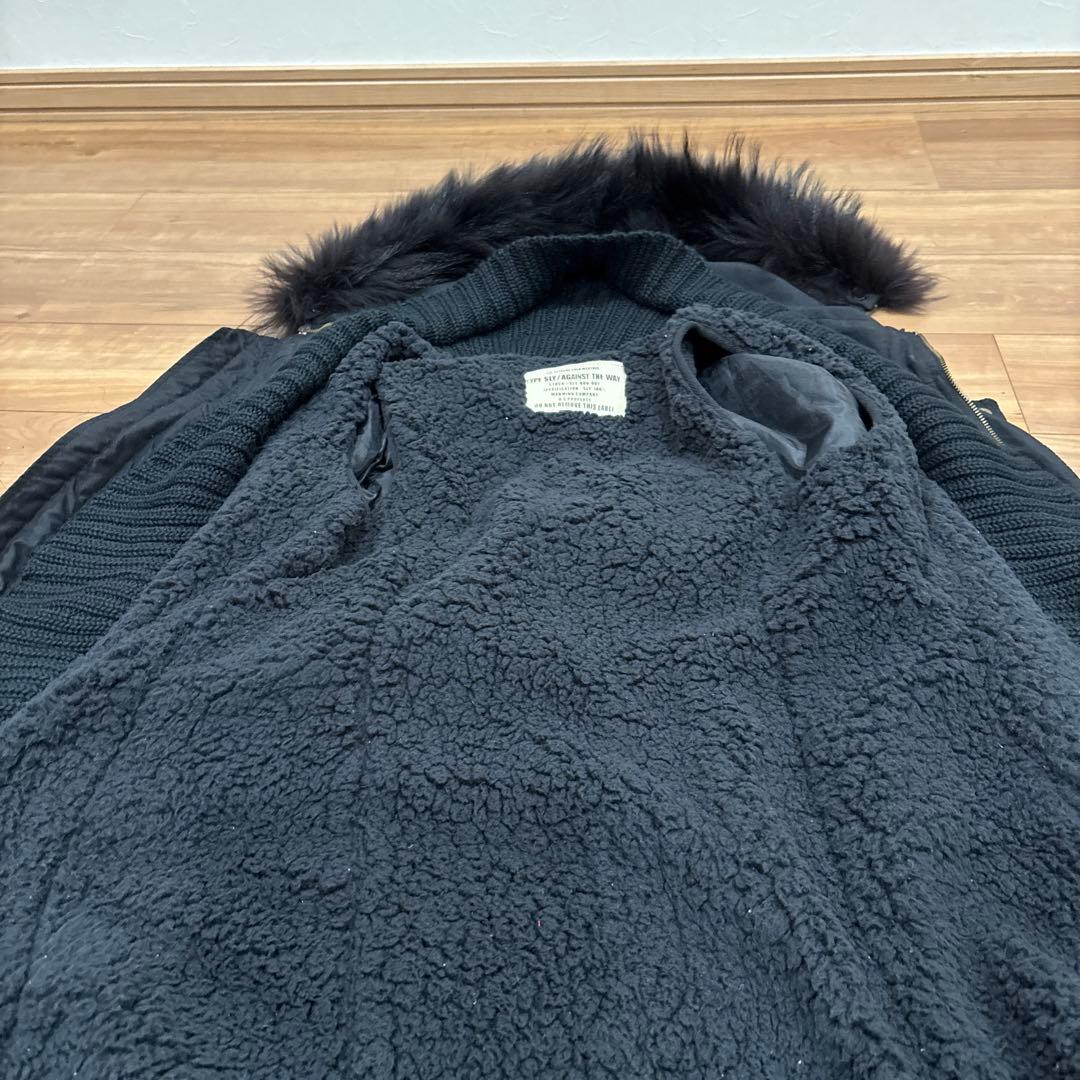 SLY 黒 モッズコート ファー付き - メルカリ