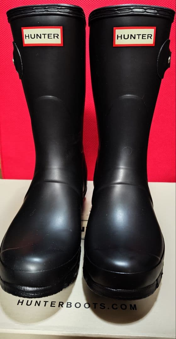 【新品未使用】HUNTER ブラック 長靴 バックル付き 24cm HUNTER ブラック 長靴 バックル付き 24.5cm 良品 - メルカリ