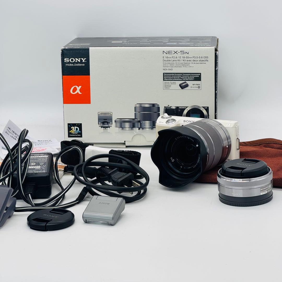 箱付き】SONY NEX-5ND ダブルレンズキット ホワイト - メルカリ