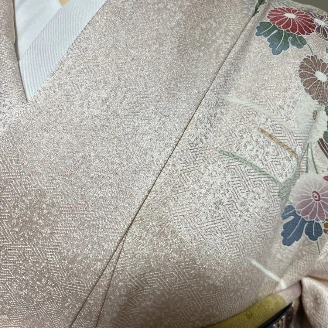 訪問着　鈴乃屋謹製　共八掛　ガード加工　落款あり　身丈156裄68