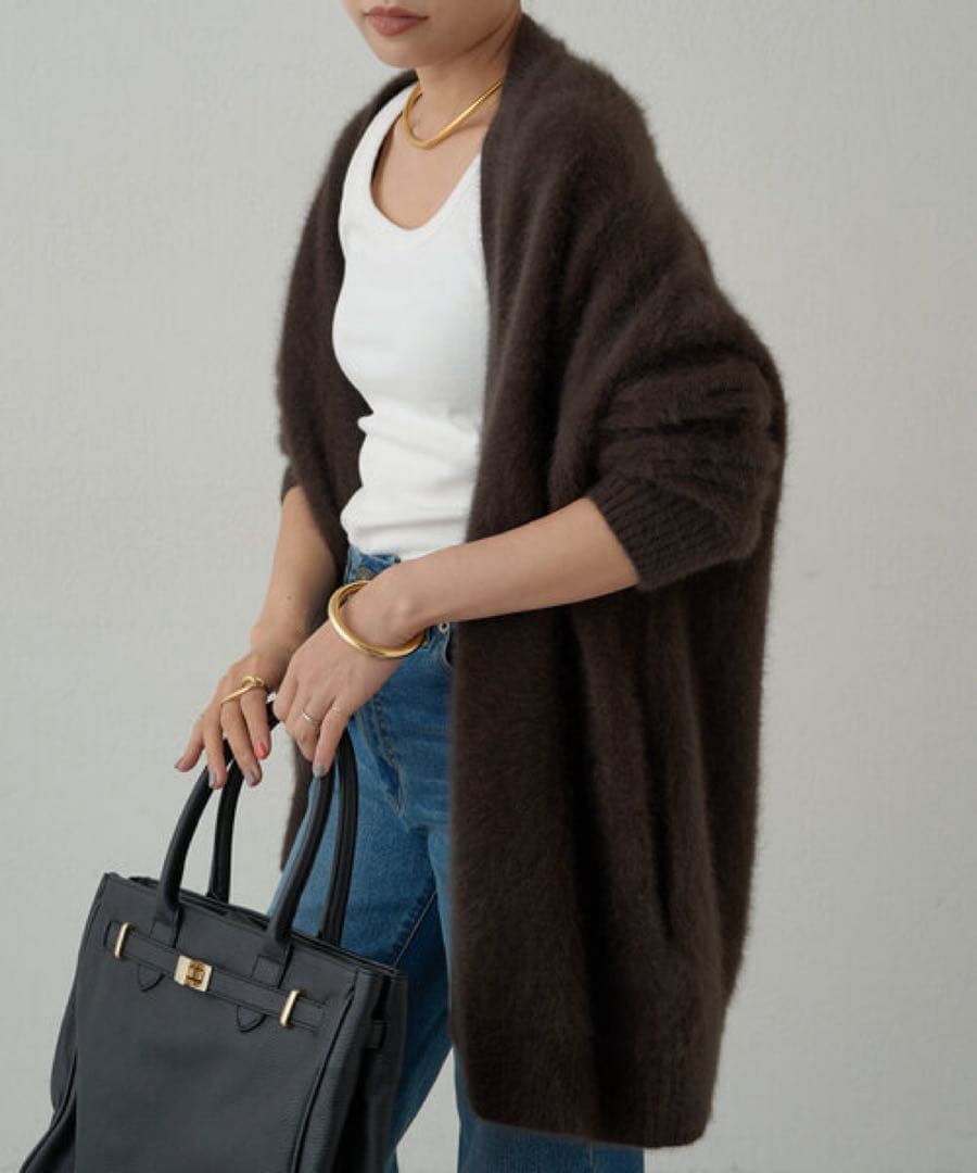 【本日限定SALE】Lounge Dressカシミアニットファーガウン追加完売品 Loungedress（ラウンジドレス） ニット セーター FURカシミヤニット