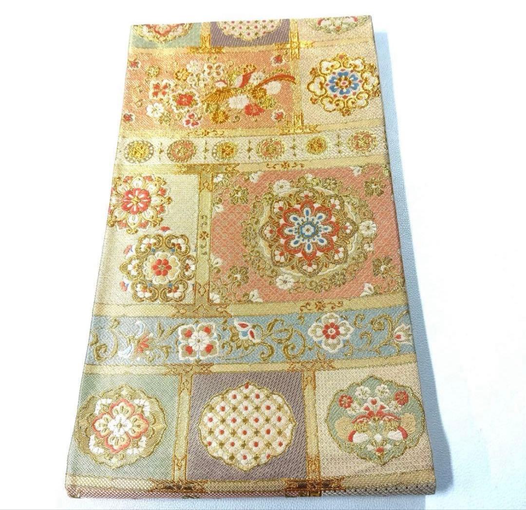 専用帯5916 5940 二点セット○高級 正絹 格天井絵紋 六通 袋帯