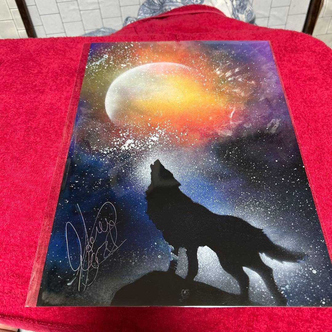 スプレーアートエデンオオカミ原画紙B4サイズ - メルカリ