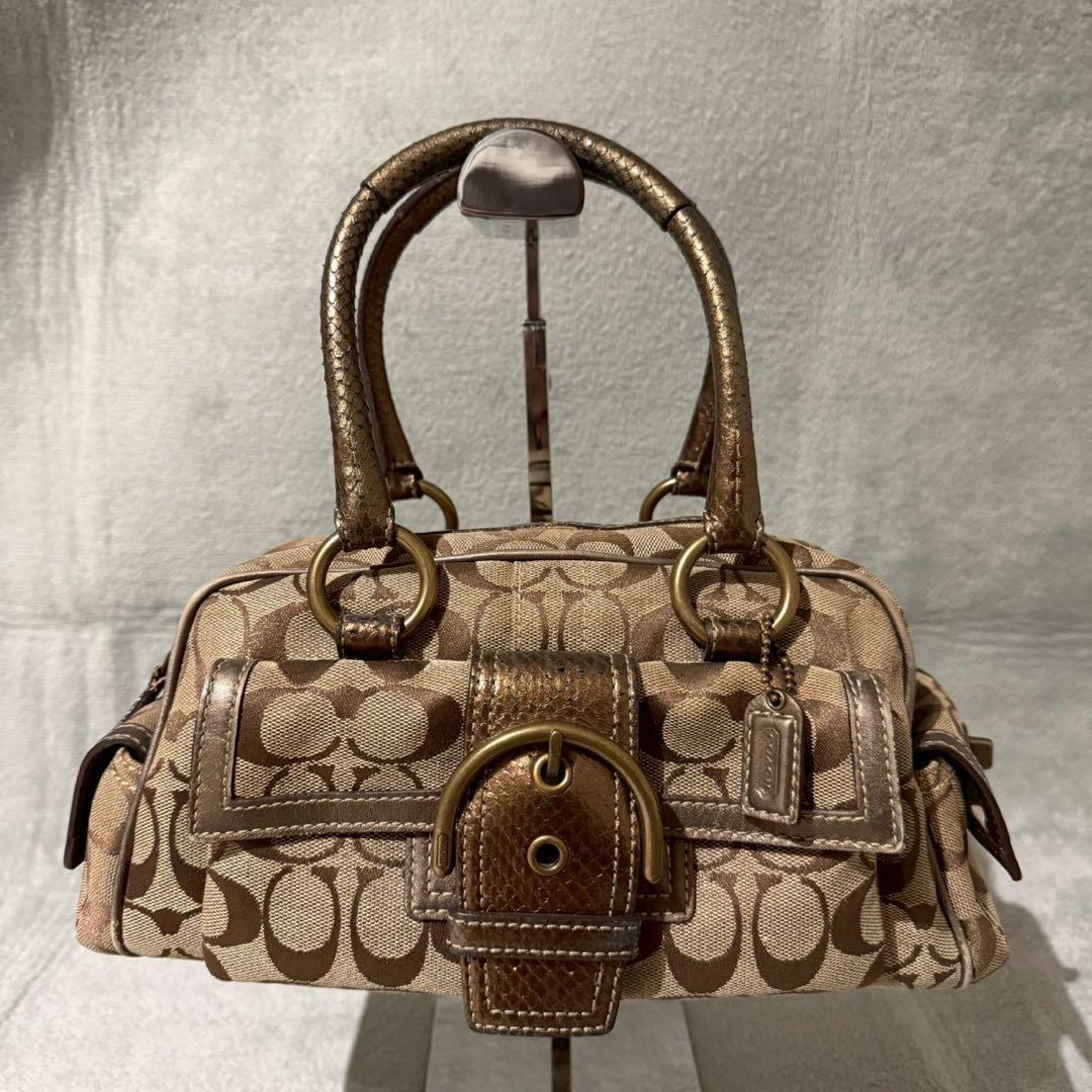 Coach Signature Soho Python Satchel Bag - メルカリ