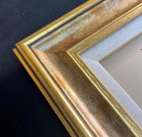 F20サイズ金色玉虫クラシック色額縁アクリル入り