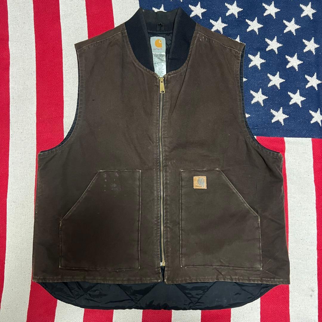 90s カーハートCarhartt ダッグベスト メキシコ製 ヴィンテージ 楽天市場】90s メキシコ製 希少サイズ S □ カーハート 中綿 ダック