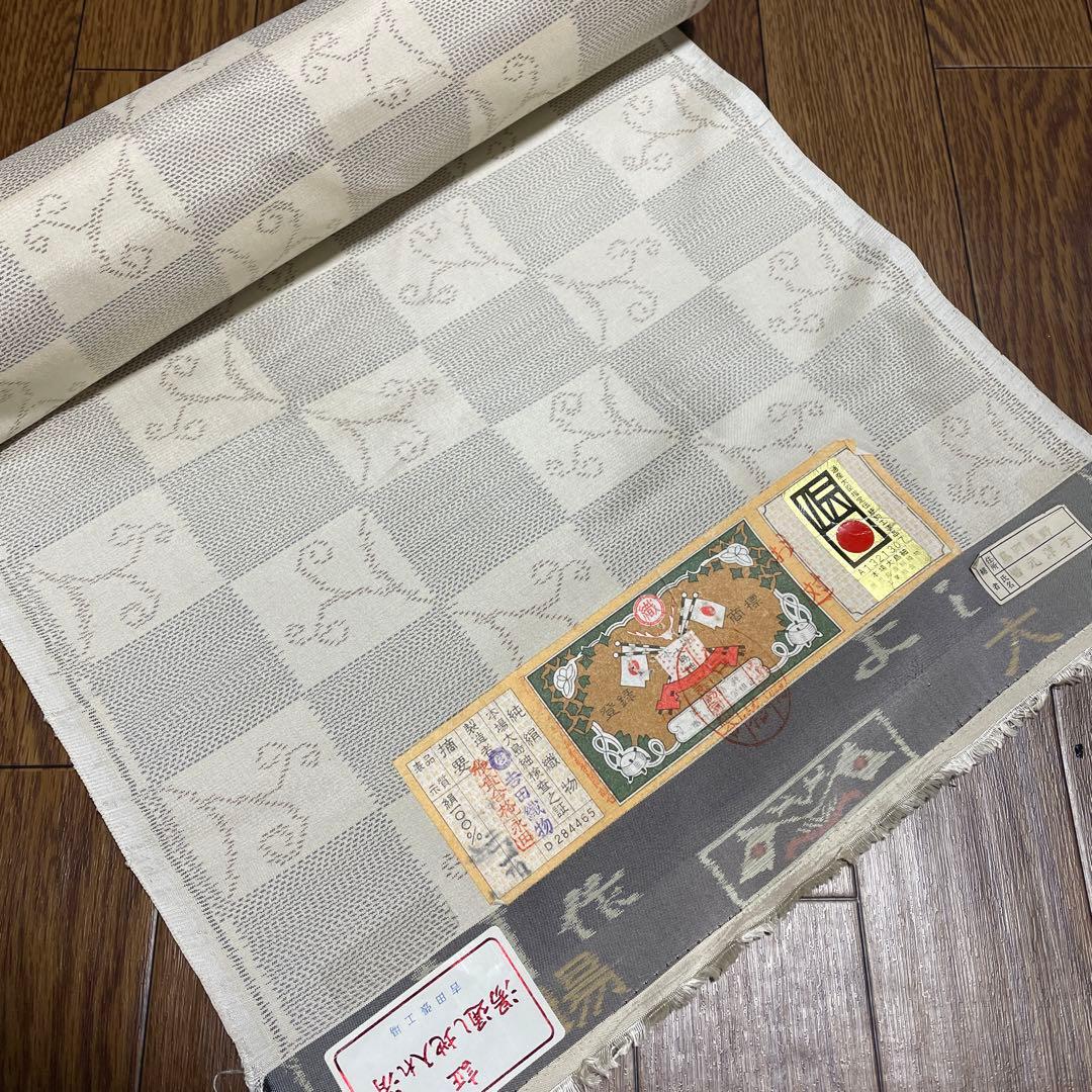 着物ワンピーステントラインマキシ丈《20》塩沢紬・結城紬・白大島紬等 L〜くらい