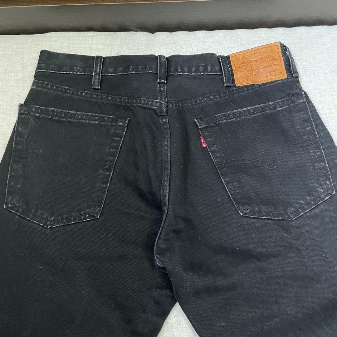 美品】リーバイス エディフィス 別注 517 ブラックW32 フレアパンツ