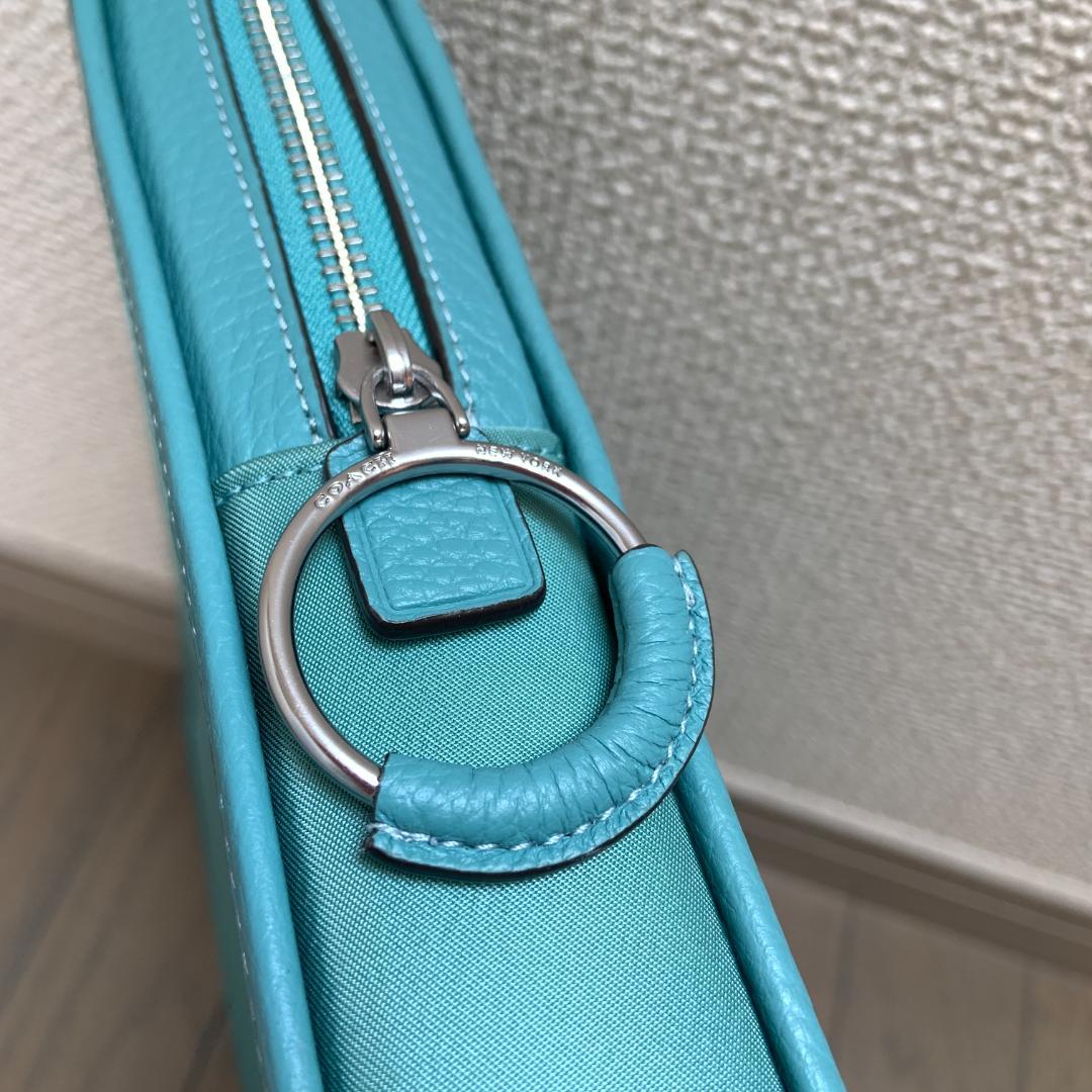 COACH エリス ラップトップスリーブ ターコイズ 未使用 PCケース