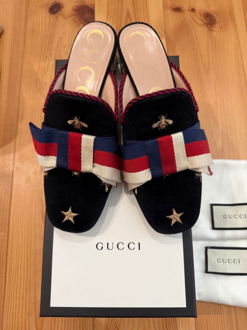 GUCCI グッチ プリンスタウン スリッパ サンダル ミュール 靴 ☆関税込☆GUCCI☆グッチプリンスタウンレザースリッパ☆ (GUCCI