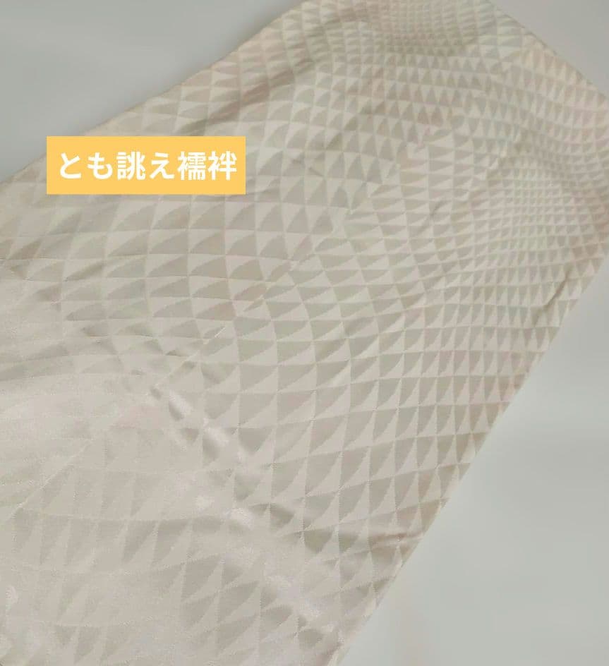 淡いクリームサーモンピンク 小菊付け下げ 訪問着フルセット 襦袢付き