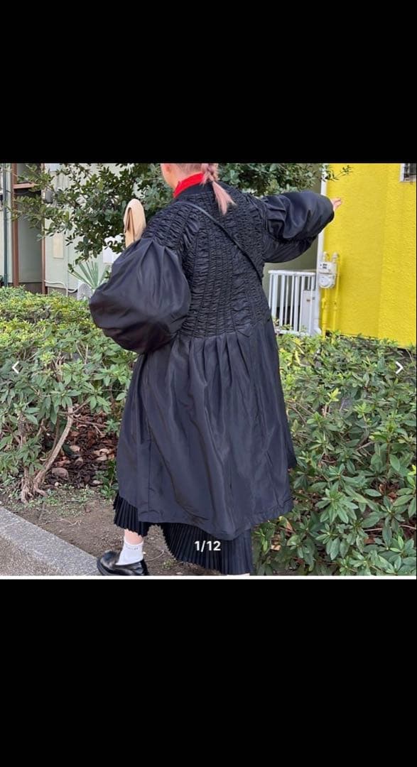 Lanan ラナン　ボリュームスリーブキルティングワンピースブルゾン【完売品】 ボリュームスリーブキルティングワンピースブルゾン_LN01988 | lanan