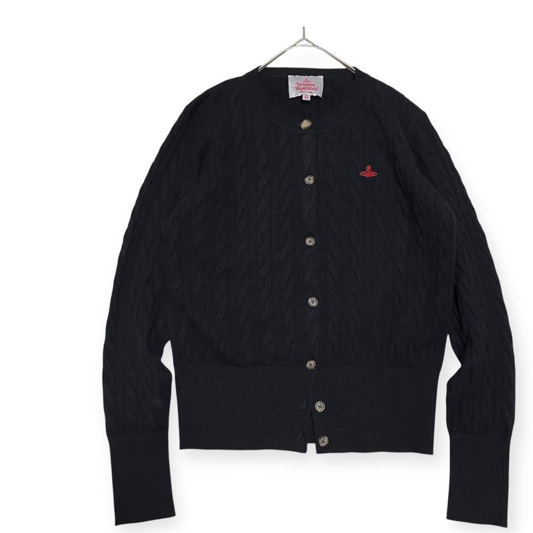 未使用級 ヴィヴィアンウエストウッド 表記40 ケーブルニットクルー