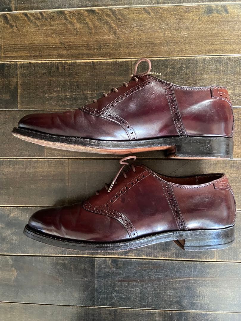 【SHIPS別注】Alden 994 コードバン サドル 6.5D バーガンディ