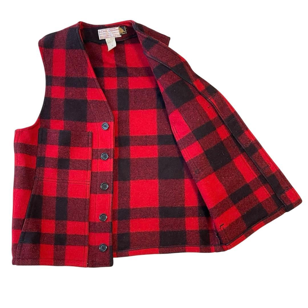 FILSON フィルソン ウールベスト USA製 赤黒チェック 38 楽天市場】フィルソン FILSON マッキーノ ウール ベスト チェック