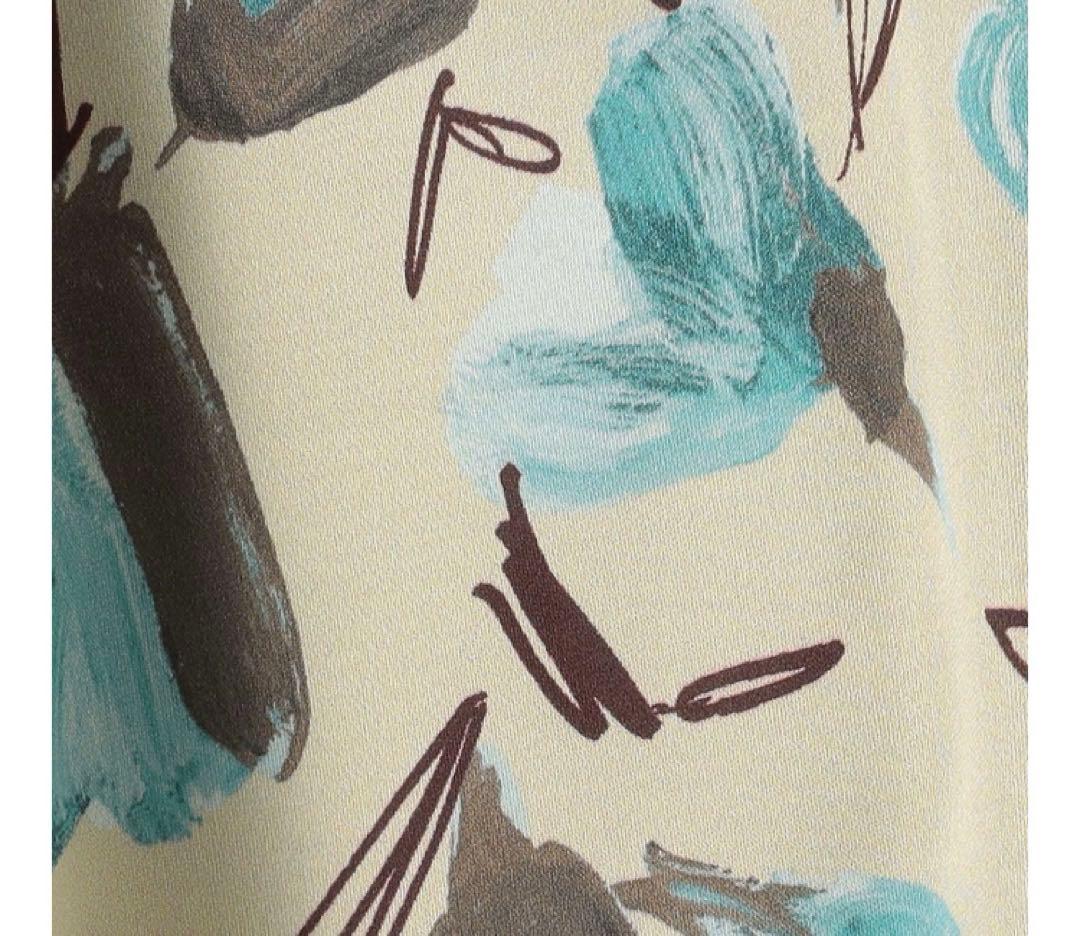 トゥモローランド ブーゲンビリアプリント ボウタイギャザーブラウス