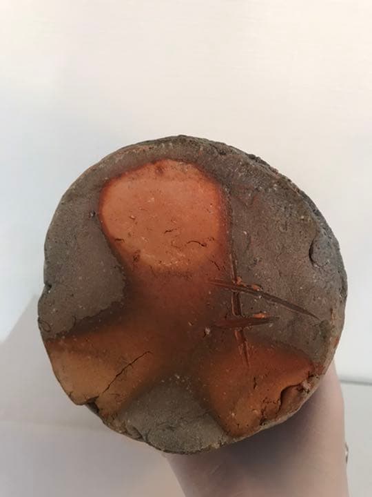 寺垣外窯 杉本貞光作 信楽 花入 共箱(在銘、作家物、花瓶)備前焼 本物