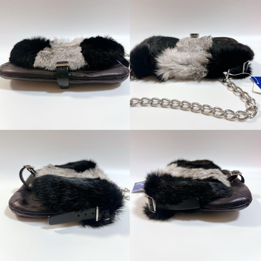 新品未使用✨バーバリー チェーン ショルダーバッグ ファー フラップ