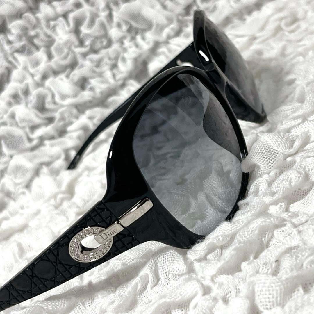 希少✨ラインストーン　Dior ブラック ラウンド型 サングラス　クロコ DIOR (ディオール) ラウンドフレーム サングラス DiorBlackSuit