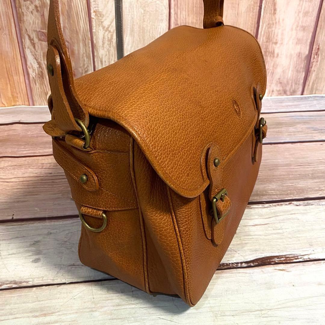 ラルフローレン シボ革 メッセンジャーバッグ ショルダーバッグ