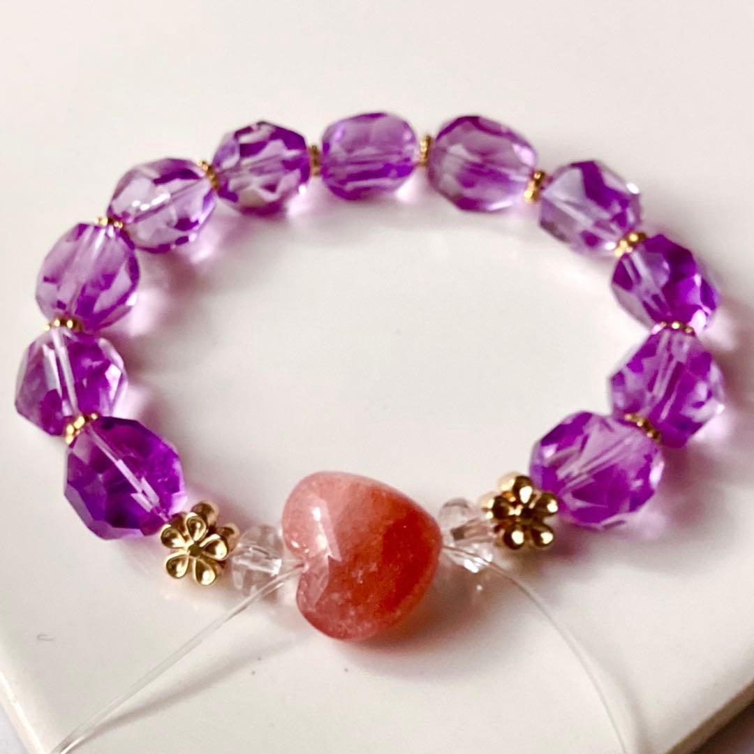 yy★ブレスレット ストロベリークォーツ ♪ 384 上質》ストロベリークォーツ ブレスレット｜咲耶開運堂