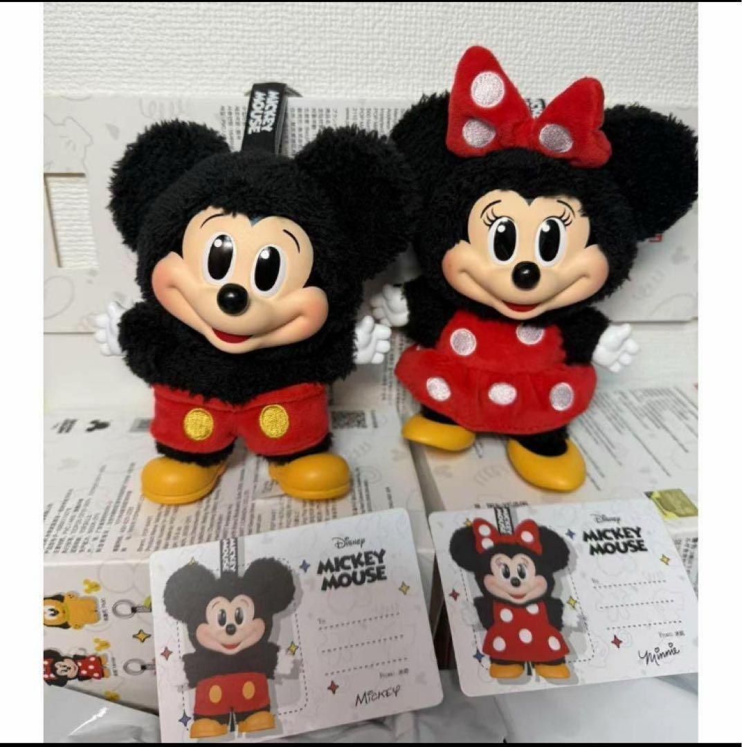ポップマート ディズニー ミッキー＆ミニー ぬいぐるみキーチェーン 2