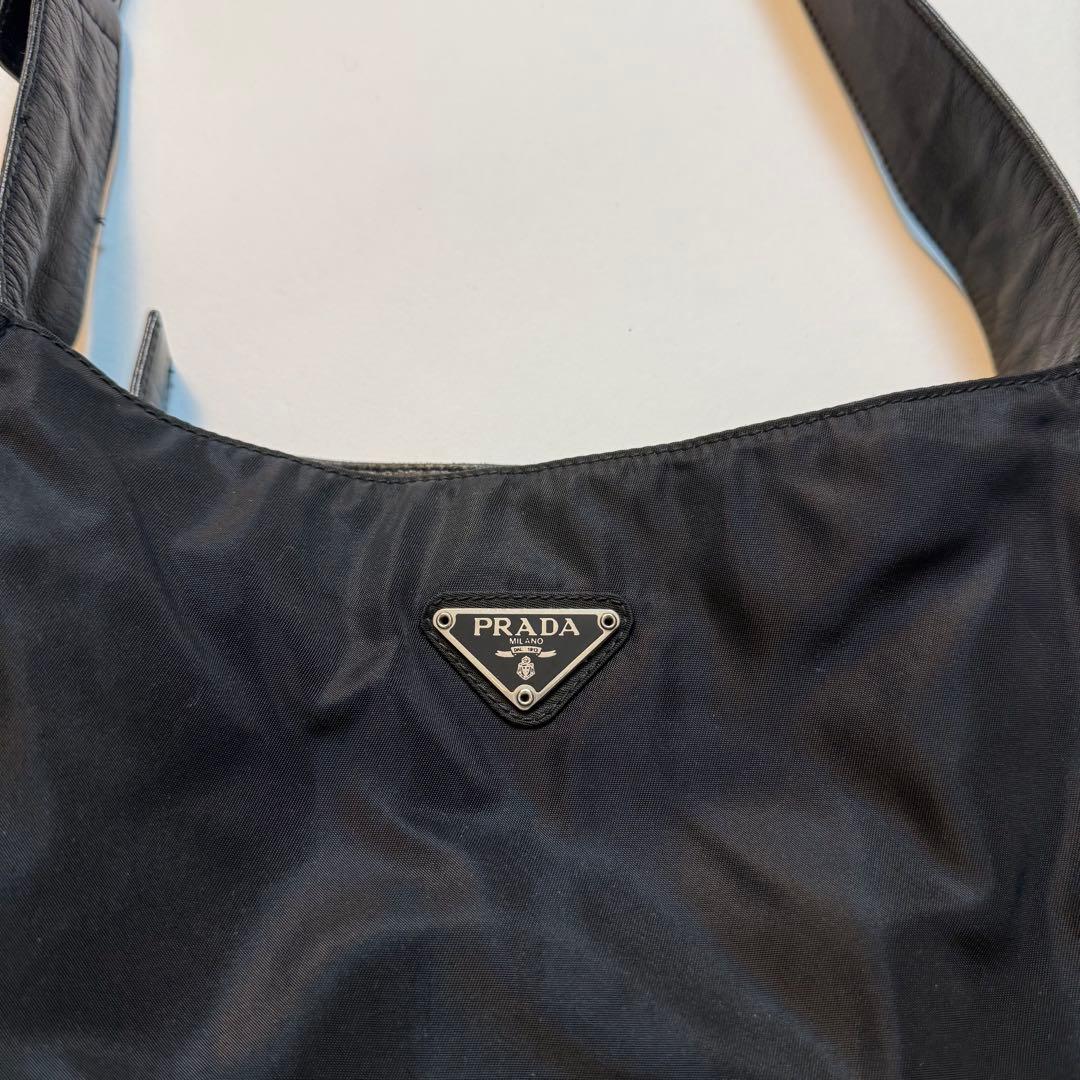 1998FW Prada leather nylon shoulder bag 安い