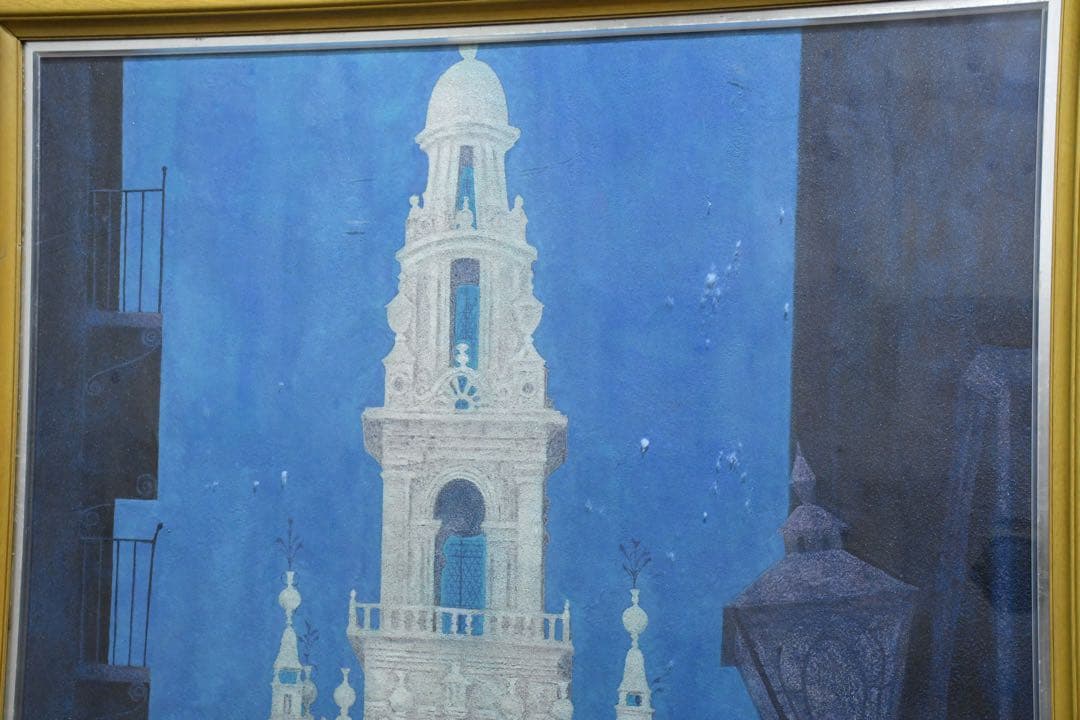 BKK72 真作 山崎忠明 「ヒラルダの塔」 大作 100号 日本画 - メルカリ