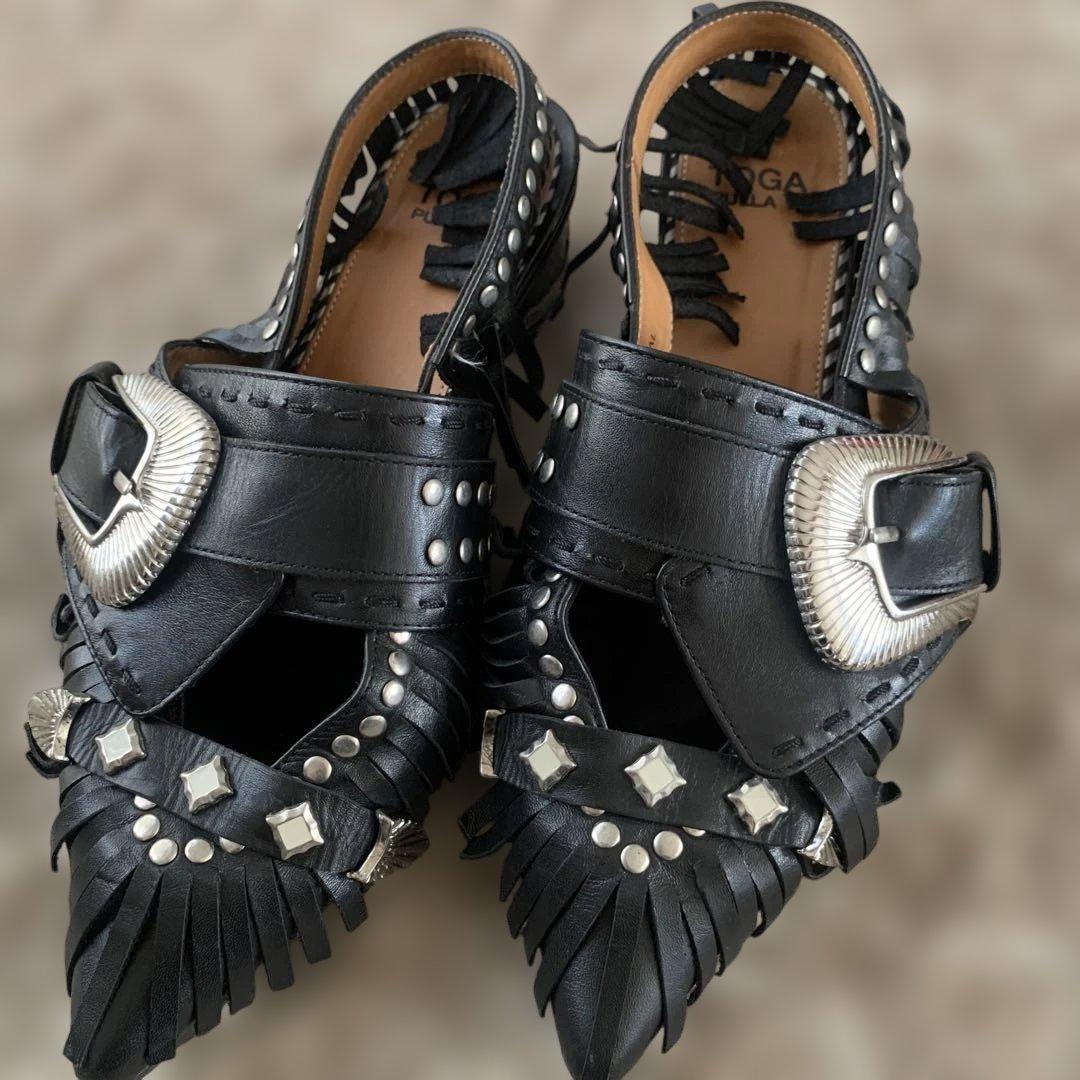 TOGA PULLA コンチョ　サンダル 36 中古・古着通販】TOGA PULLA (トーガ プルラ) FUR CONCHO SANDALS