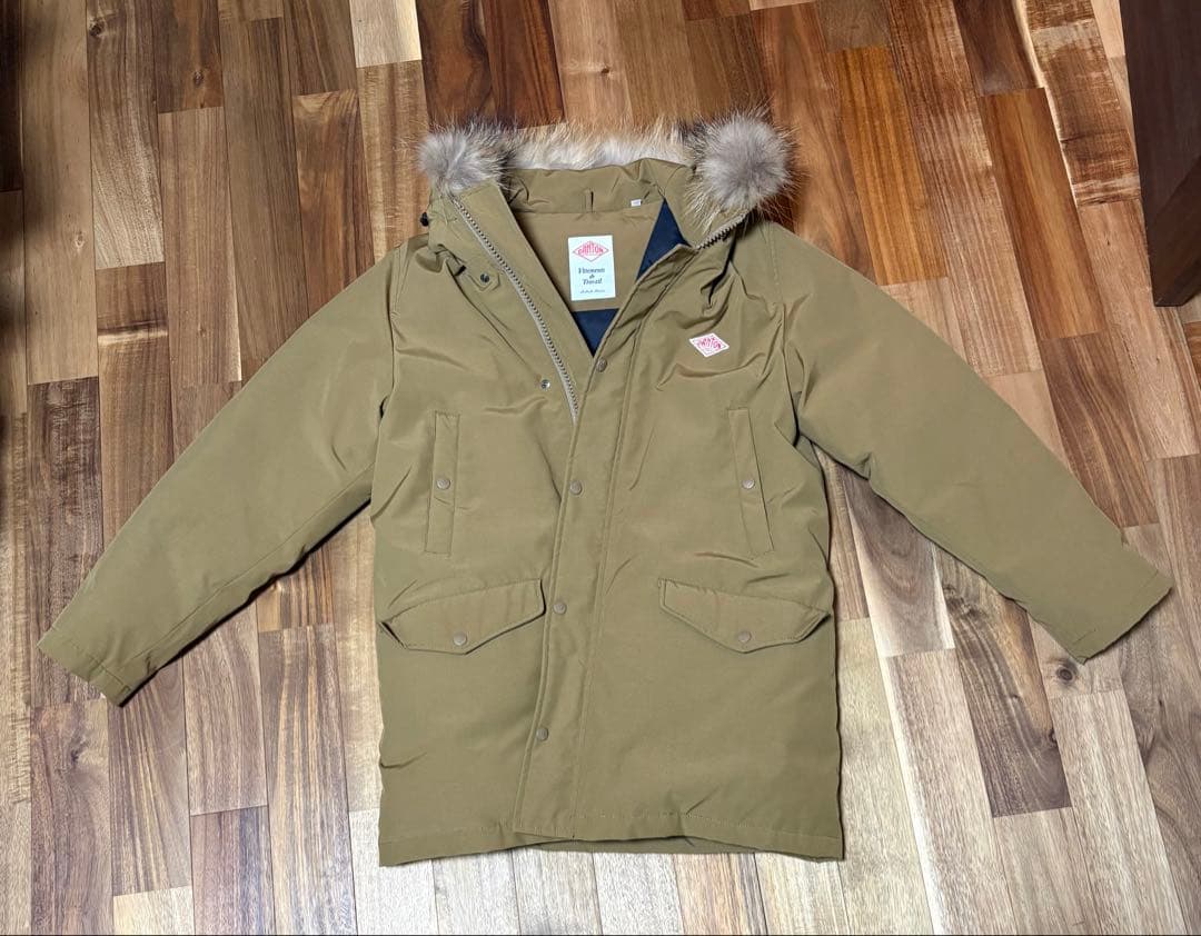 DANTON カーキ ダウンジャケット DANTON/ダントン] ストレッチナイロン フードダウンジャケット（ダウン