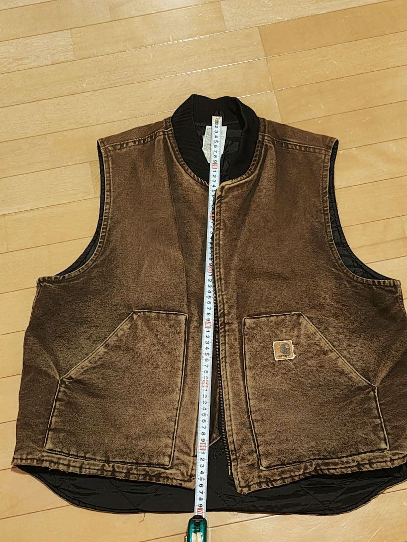 豆*福様 Carhartt カーハート ダックベスト ブラウン XL usa製 - メルカリ