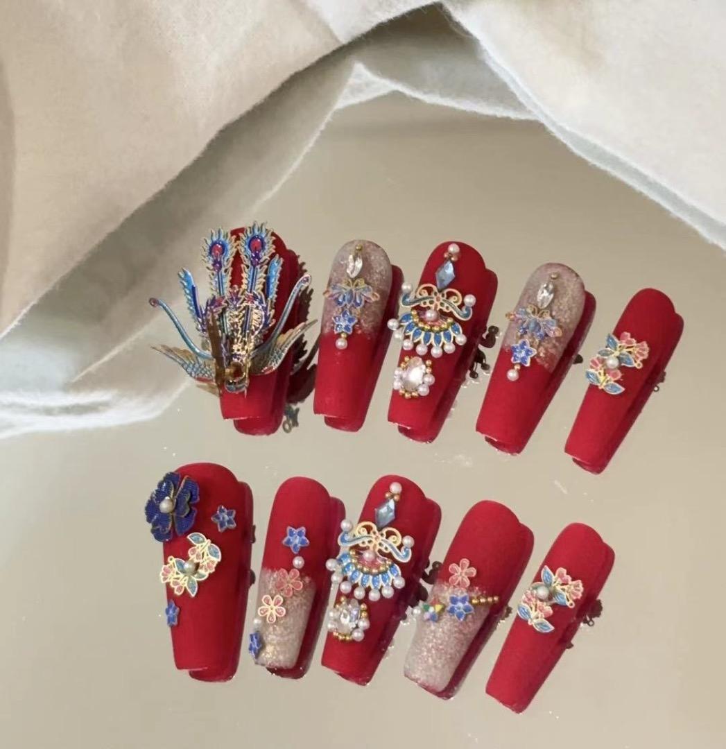 S-Size 現品 Yuri_0031 マット｜ドラゴンデコ｜フラワー｜豪華