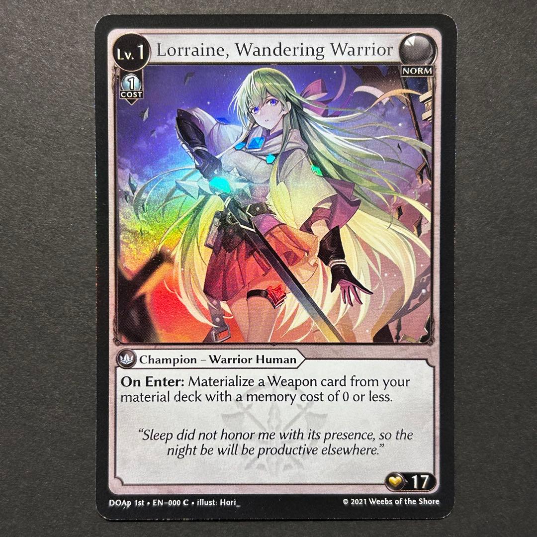 Lorraine, Wandering Warrior プロモFOIL Sample cards: Lorraine, Wandering Warrior | Silvie, Wrote a Blog