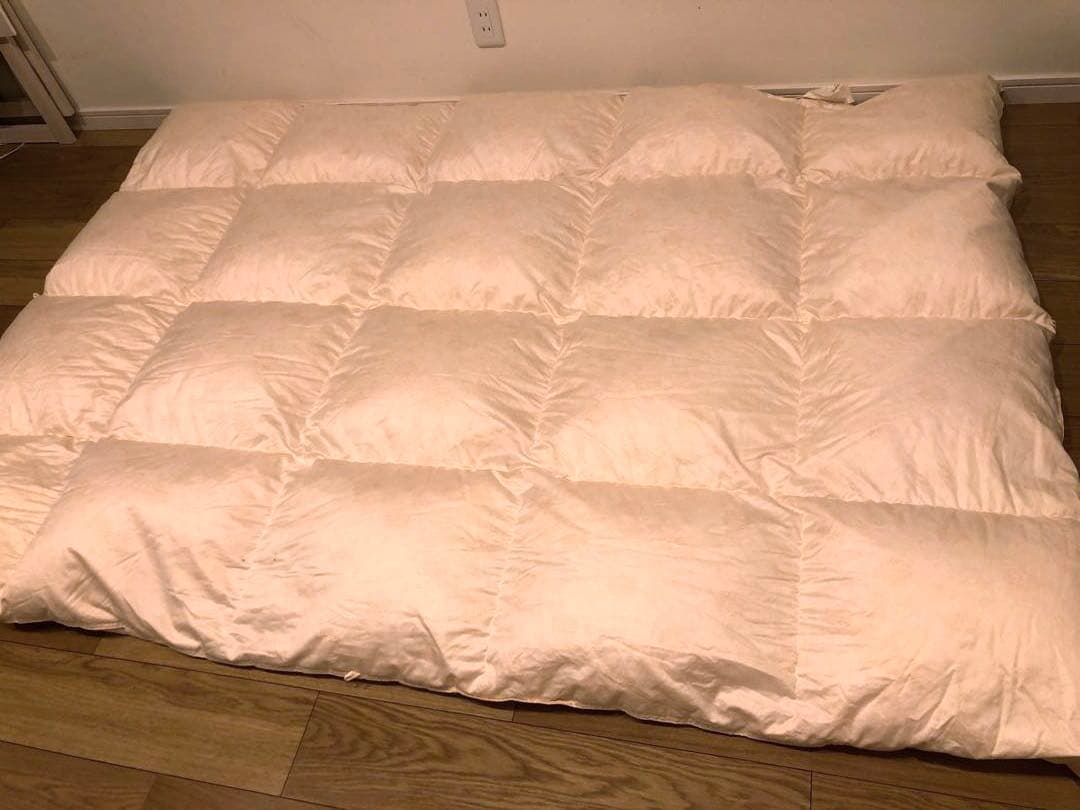 手摘み羽毛　ピルゼン産　グース95% シングル　1.0k 超長綿100％　軽量