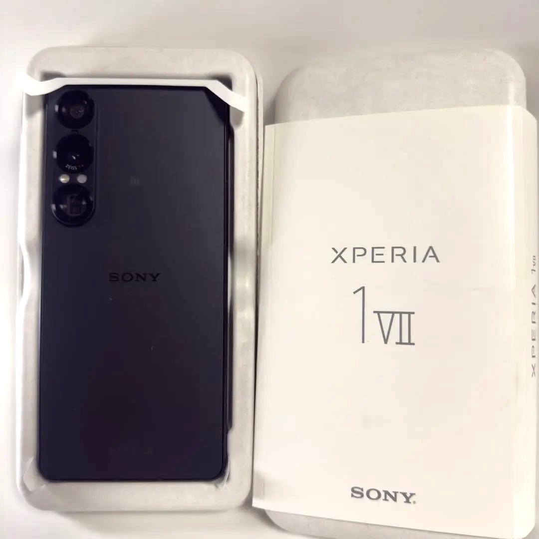 【極美品】Xperia1Ⅶ ストレートブラック 本体 SIMフリー ソニー SONY (SIMフリー)Xperia 1 VII 12GB＋256GB Xperia スレート