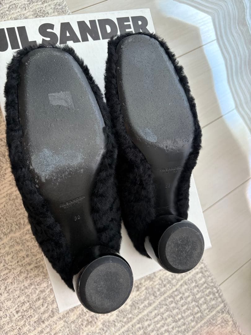 35XXXV様専用】JIL SANDER ボアミュール size38ブラック