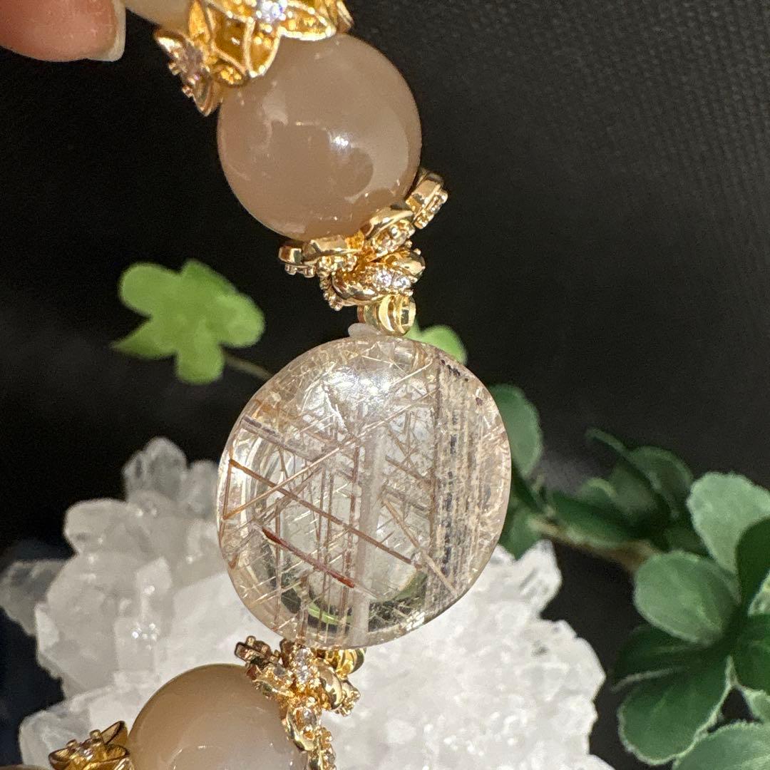 るんるん様＊シルバールチル ミックスムーンストーン ブレスレット