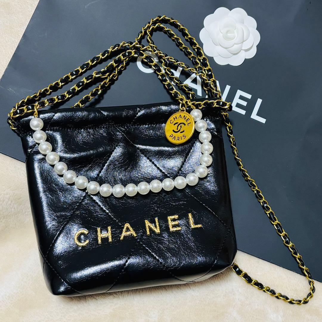 s*g様 CHANELノベルティチェーンショルダー2wayバッグエナメル加工