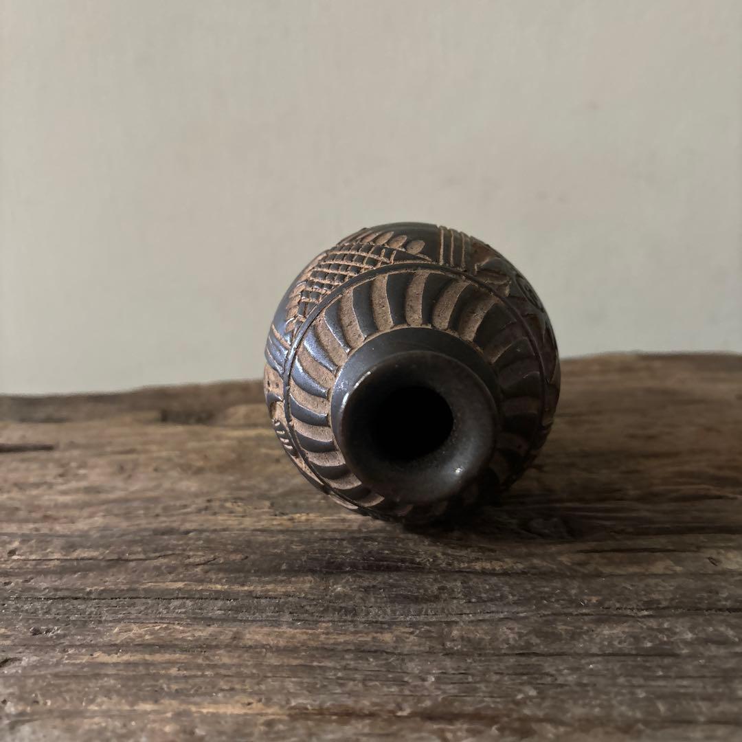 琉球 古典焼 小壺 ③壺屋焼 やちむん 古民芸 アンティーク 骨董品 検