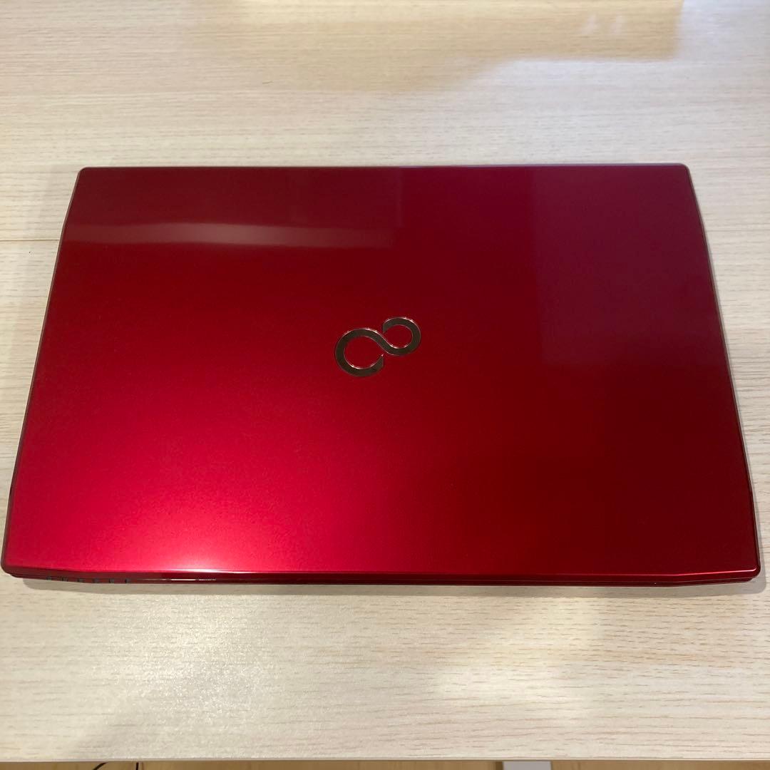 富士通 ノートPC レッド 日本語キーボード ACアダプター付 富士通 ノートPC レッド 日本語キーボード ACアダプター付 富士通