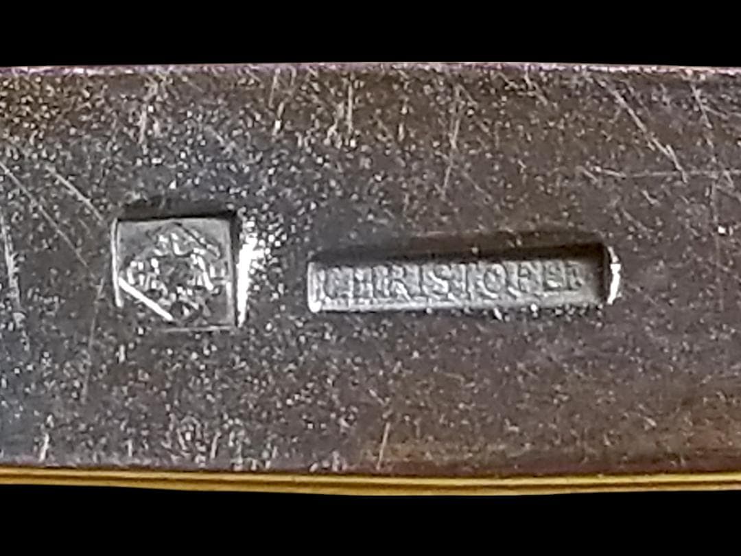 ⭐廃番品⭐クリストフル リュバン ナイフレスト 2本 リボン 箸置き